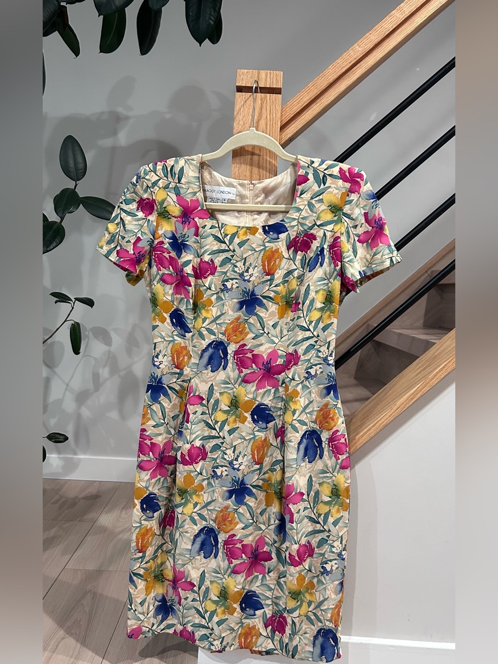 Maggy London Women’s Floral Mini Dress 100% silk